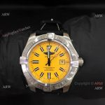 Breitling Avenger II Seawolf Watch Stianless Steel and Yellow Face